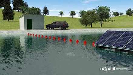 Installation photovoltaïque sur l'eau