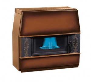 Un poêle au fioul à flamme bleue Un poêle au fioul à flamme bleue
