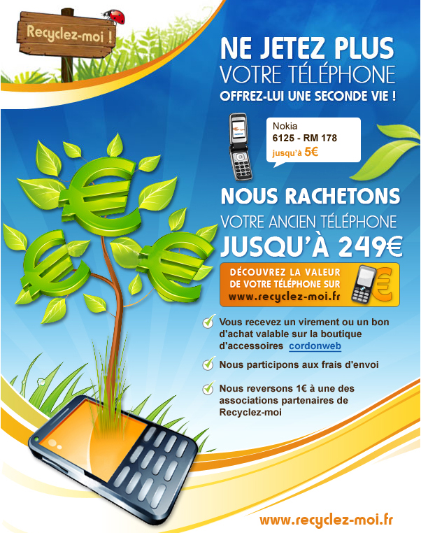 recyclage telephone portable