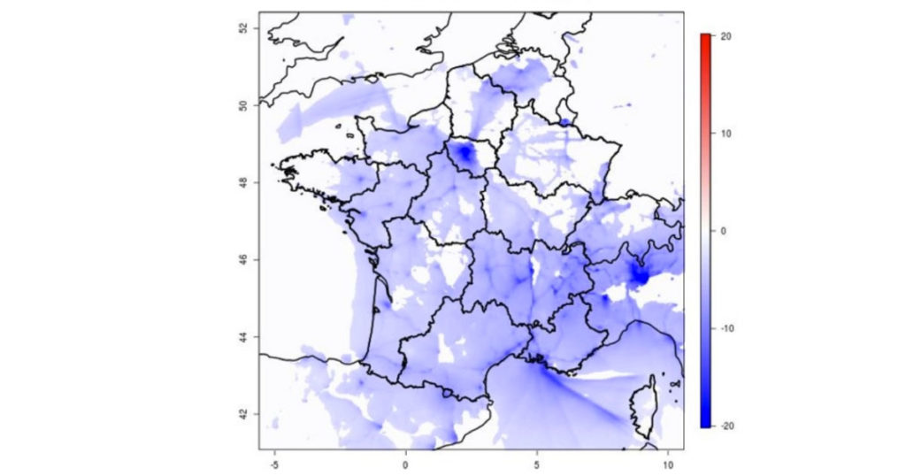 concentration N02 croise coronavirus