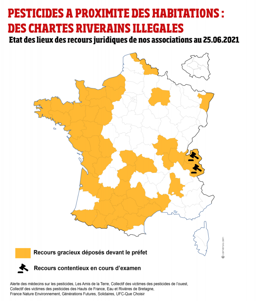 carte des pesticides illégaux en france 2021